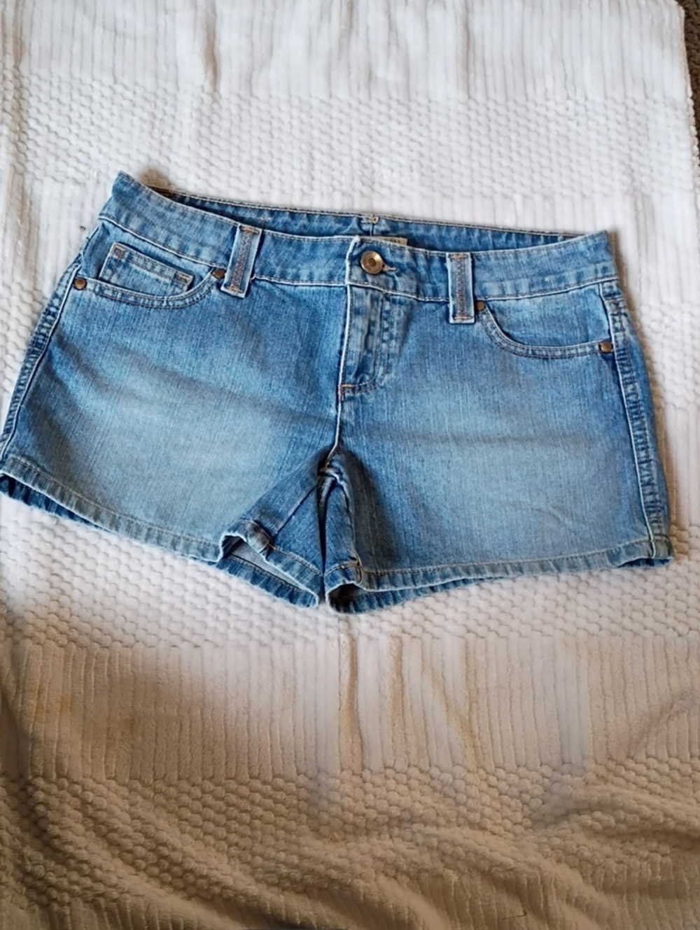 Tommy Hilfiger Light Blue Denim Shortie Shorts
